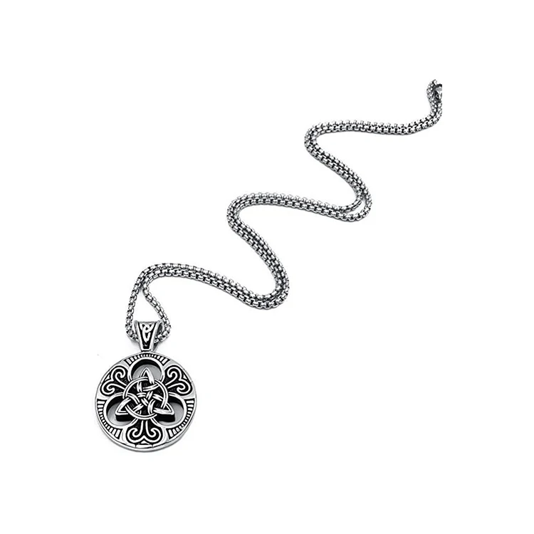 
 Hot selling factory directly custom necklace concentric knot lable necklace  