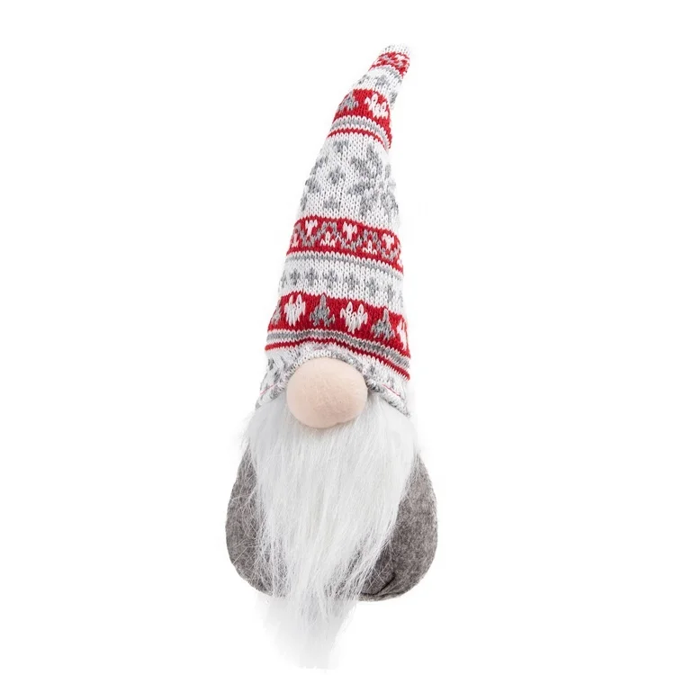 
Wholesale seasonal table ornament nisse faceless knit hat fabric dwarf christmas gift doll elf gnome set 
