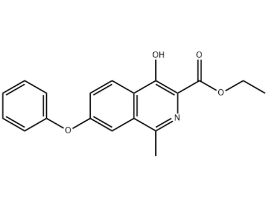 Этиловый эфир 4-Hydroxy-1-methyl-7-phenoxy-3-isoquinolinecarboxylic кислоты CAS:1809286-36-9