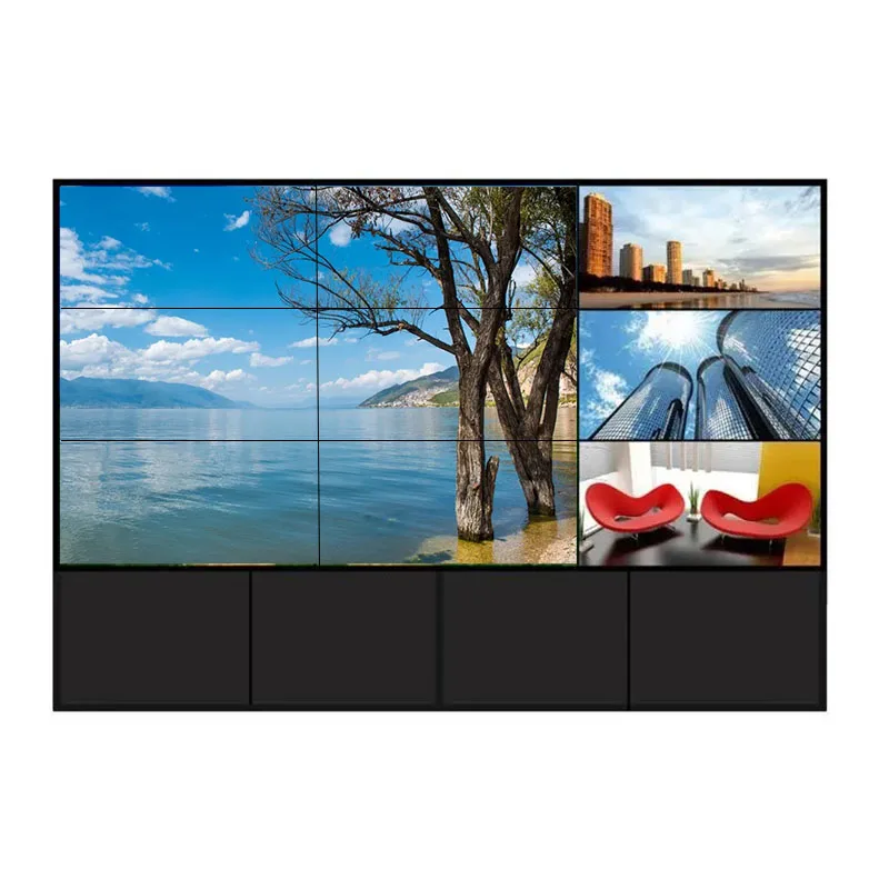 55 Inch Indoor 3x3 Wall-mounted Narrow Bezel Video Wall Screen Advertising Display Digital Signage LCD Monitor Display
