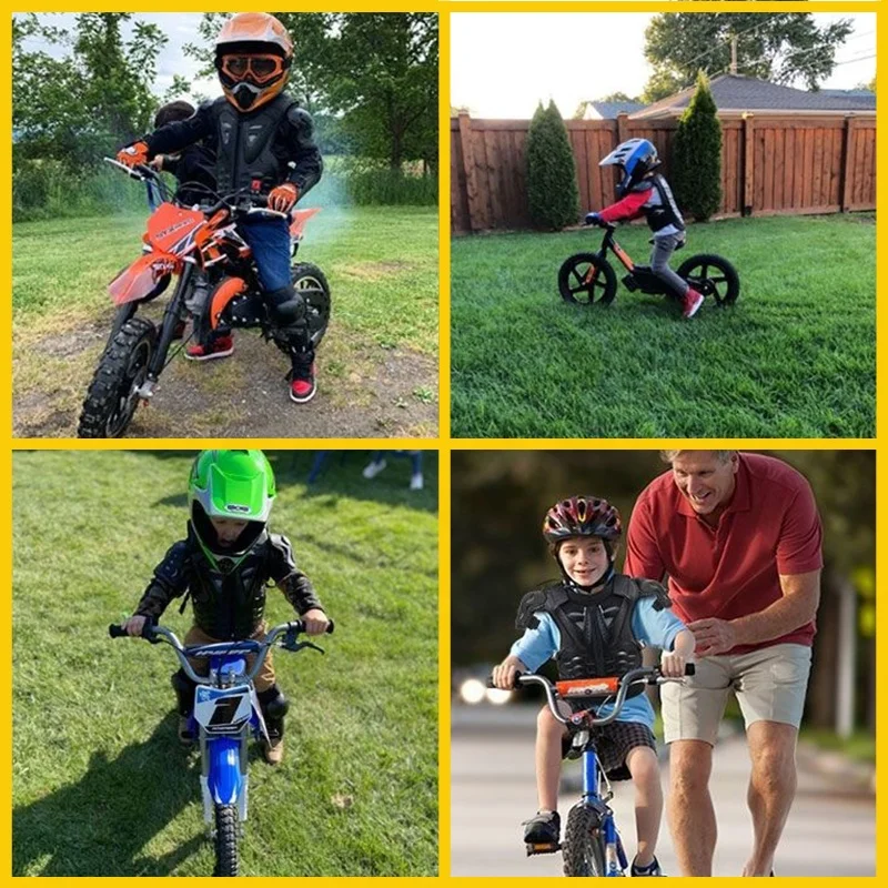 4-14 Years Children Body Protector Vest Armor Kids Motocross Armor Jacket Chest Spine Protection Gear Anti-fall