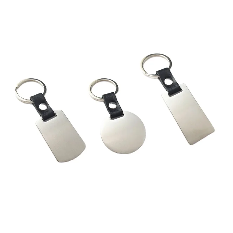 Sublimation Keychain Holder Hotel Keychain Metal Round Sublimation Qr Code Keychains Metal Key Holder