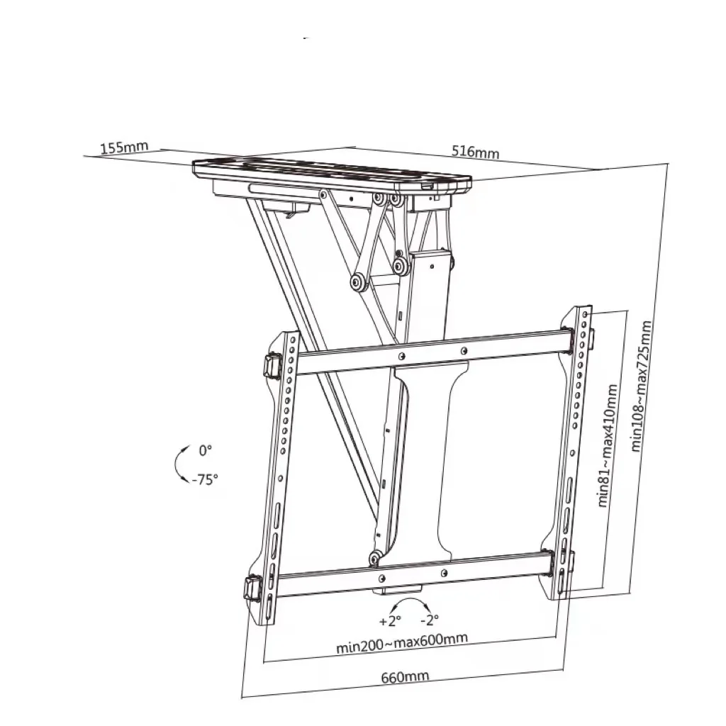 Tilt Available TV Ceiling Mount Full Motion Flip Down TV Ceiling Mount Pull Down TV Mount