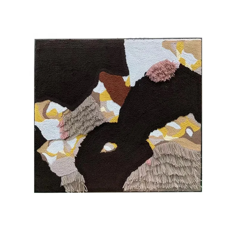 3D Woven Wall Hanging Wood Line Painting Art Minimalist Boho Fibre Art Weaving Wall Decor