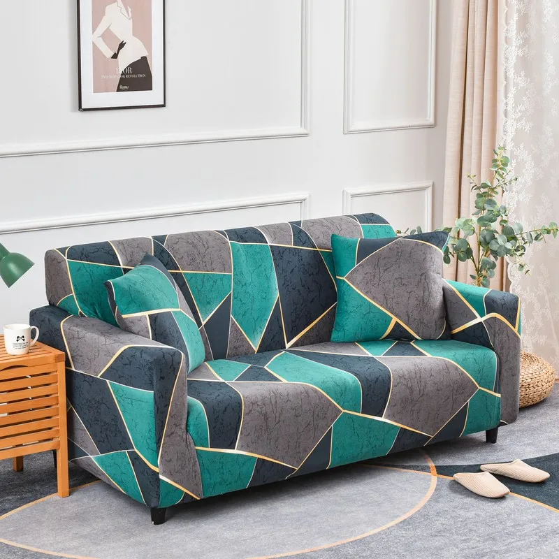 Hot selling modern design printed sofa cover set Double-seat sofa cover all inclusive elastic covers for sofa slipcovers