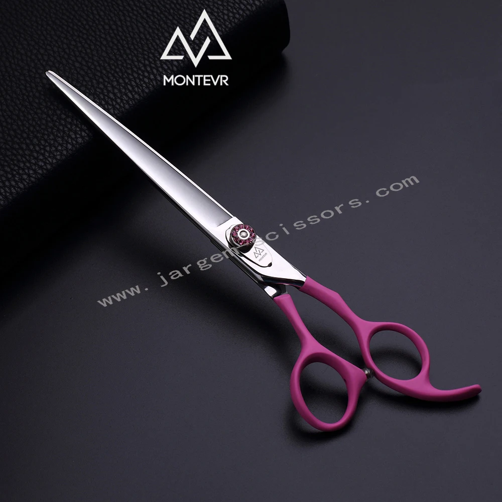 Dog pet grooming scissors 7.5 inch pink pet hair cut scissors for groomers