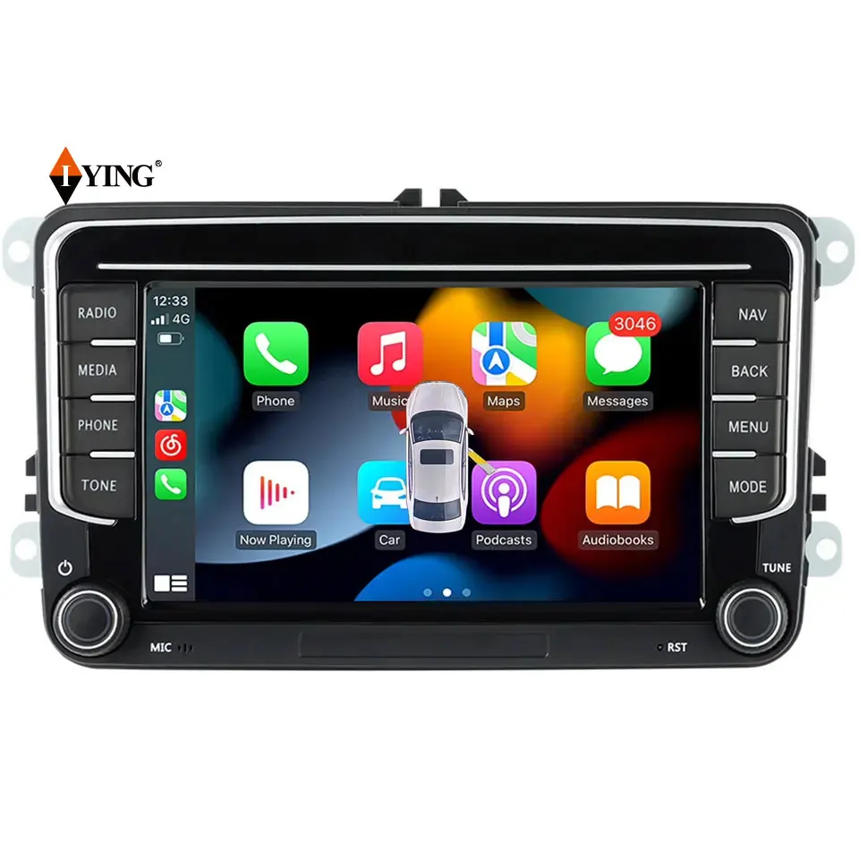 Car Radio Touch Screen Car Audio Receiver with GPS Navigation Bluetooth for For Volkswagen Polo Golf Exeo Seat Skoda