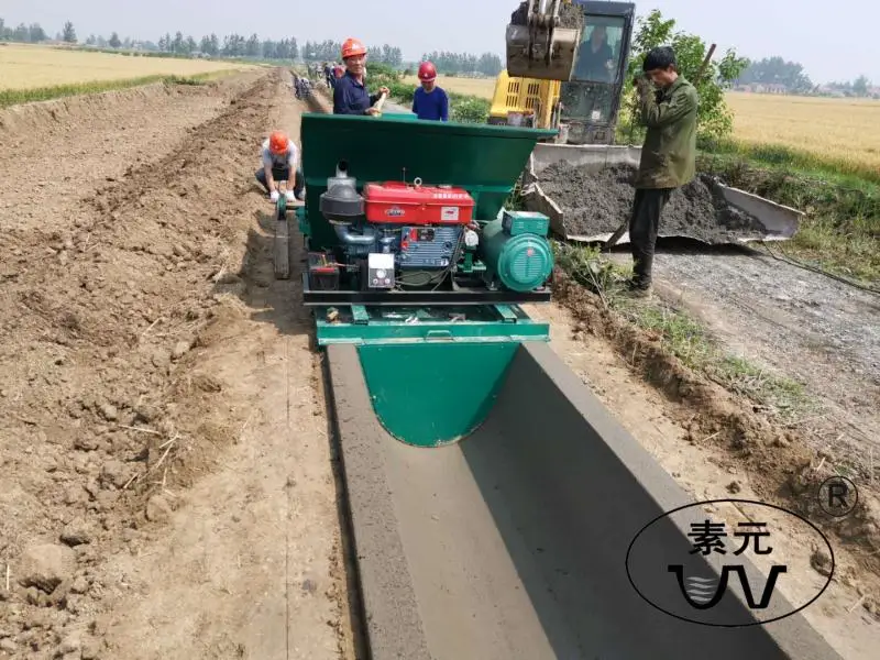 Automatic Canal Concrete Lining Machine Drain Ditch Water Canal Making Machinery