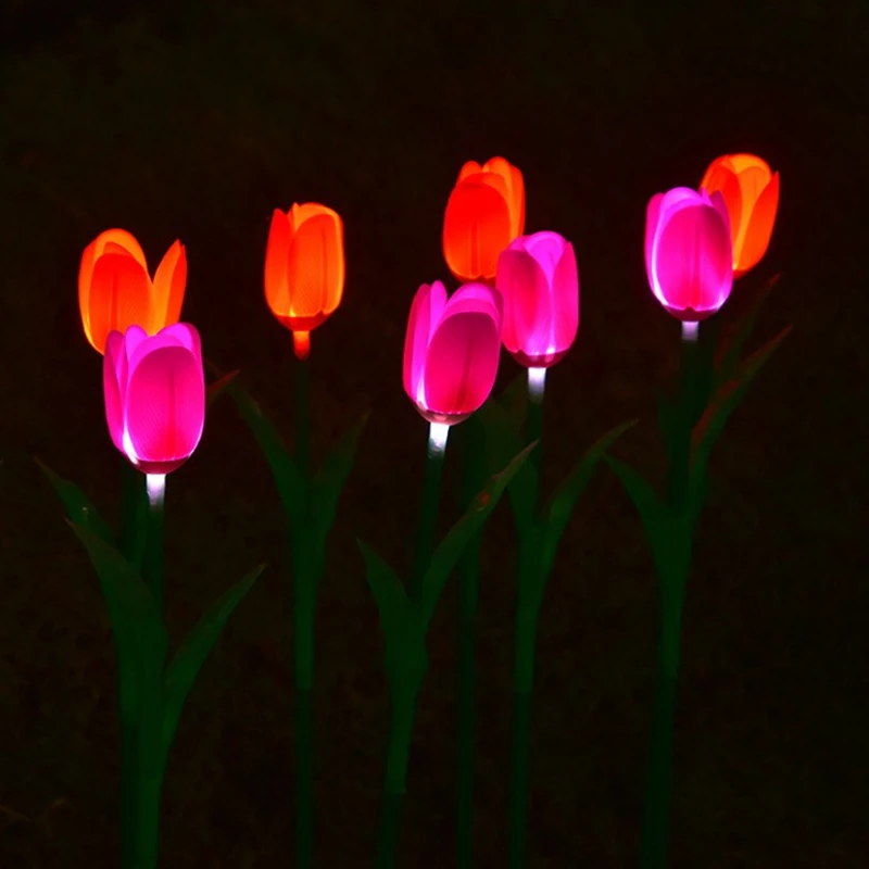 LED Tulip Light, Outdoor Waterproof Ground Plug Light, Outdoor Landscape Lighting Festival