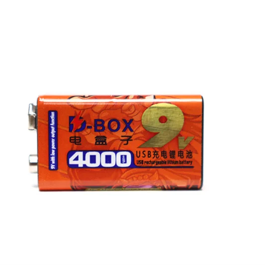 2024 New Trends 9 volt Li-ion 500mAh 700mAh Size 6Lr61 6F22 Pp3 006P 9v Usb Rechargeable Lithium Ion Battery For Multimeter