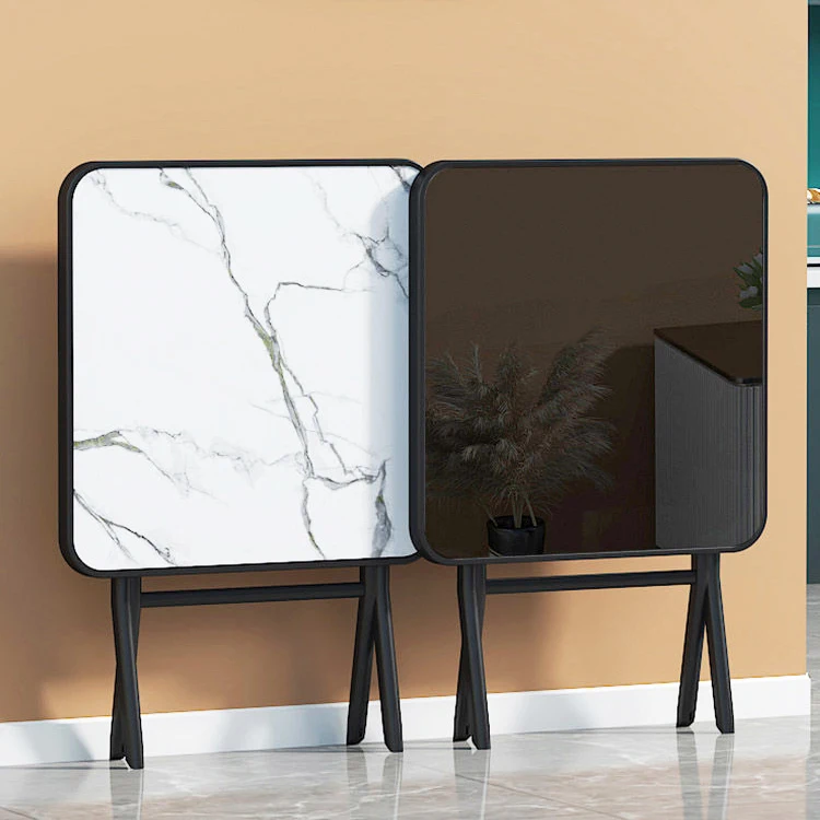 Outdoor Camping Cafe Garden Patio Metal Tempered Glass square Round Folding Foldable Coffee Dining Table