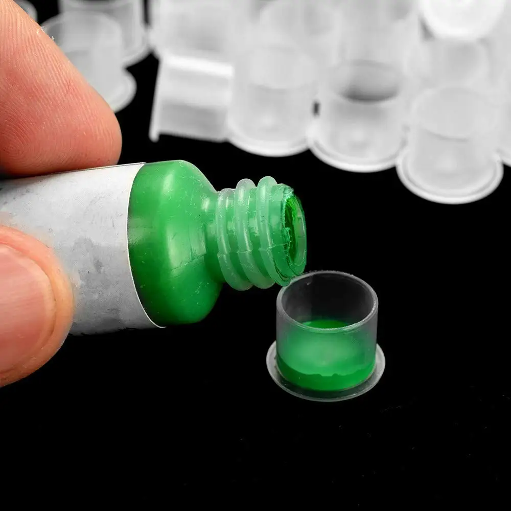 Cheap Price 1000pcs Tattoo Ink Cup with Base Ink Cap with Holder Container S/L For Needle Tattoo accessory supply