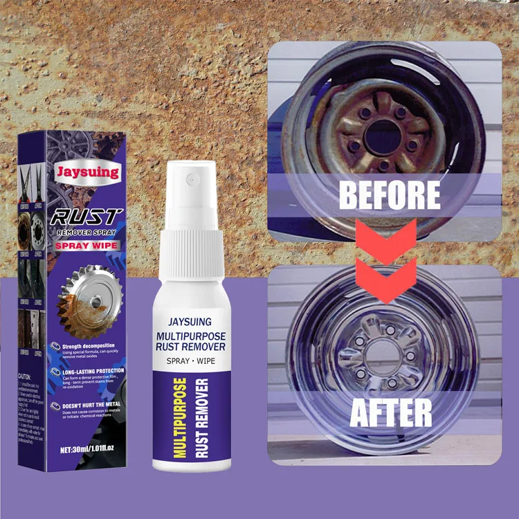 Jaysuing 30ml Car Rust Remover Spray Multi-Purpose Car Home Rust Inhibitor Car Rust Converter Agent