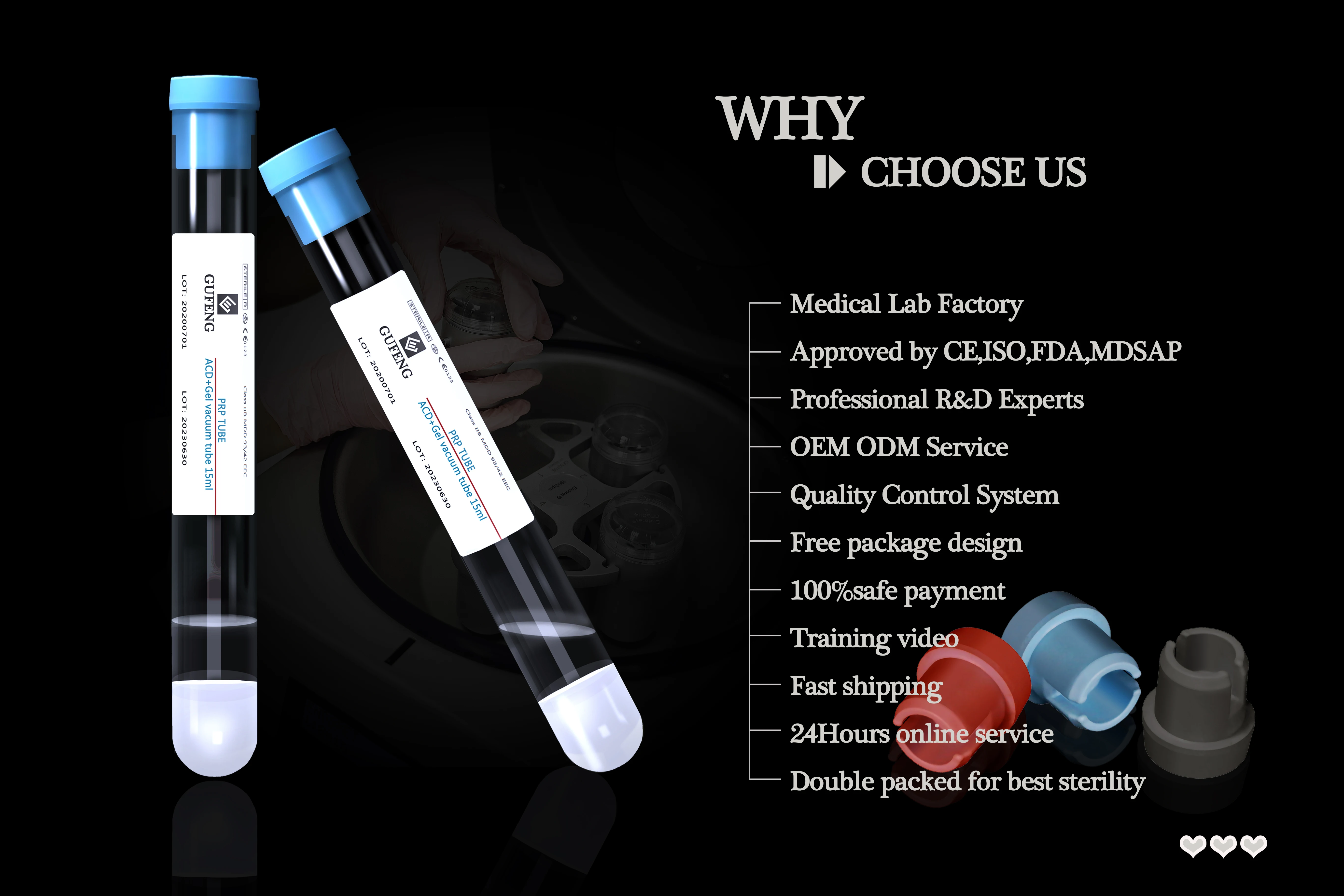 2022 new products medical sterile prp tube stem cell centrifuge machine