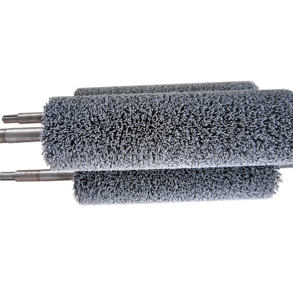 Dupont bristle Nylon Abrasive Roller Brushes For wood polishing