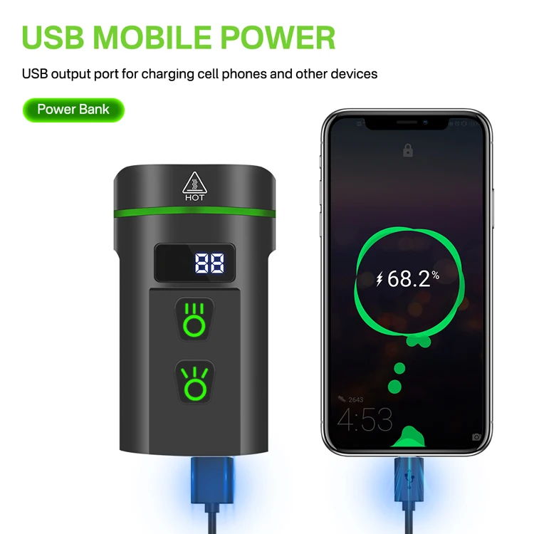 BORUiT 4000 lumens LED Bicycle Headlight Aluminum Alloy Rechargeable Waterproof Outdoor for Night Riding Lighting Bike Lights