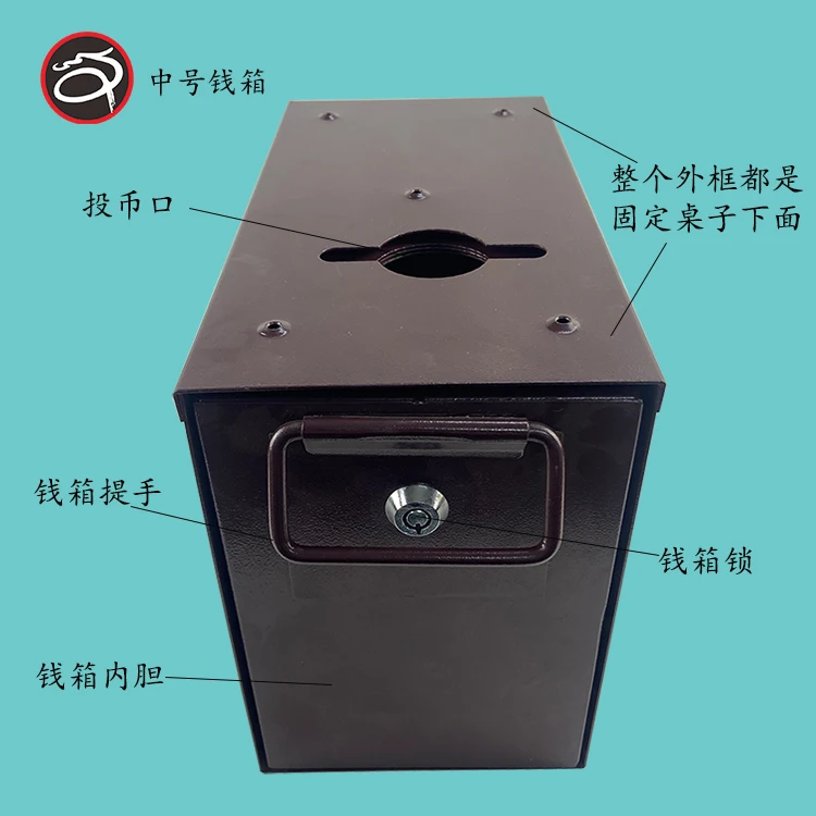 Handy Rectangular Poker Chip iron Bigger Drop box with Foam Factory Price custom money box
