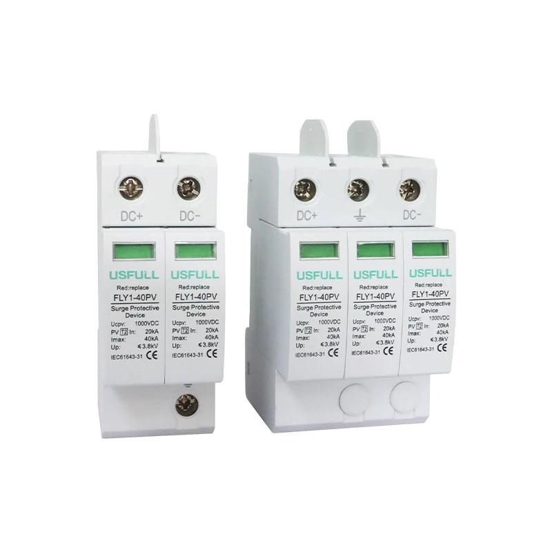 USFULL 60KA 2P 3P 1000V 1500V DC Surge Protective Device DC SPD for solar system hard shell