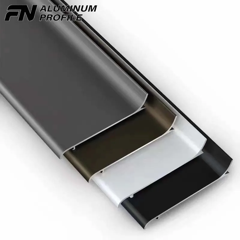 Antifouling Decoration Corner Of Wall Skirting Board Aluminum Skirting Profiles