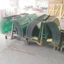 China custom big size curved tempered glass bent toughened  panels supplier Europe quality bent shower room glass