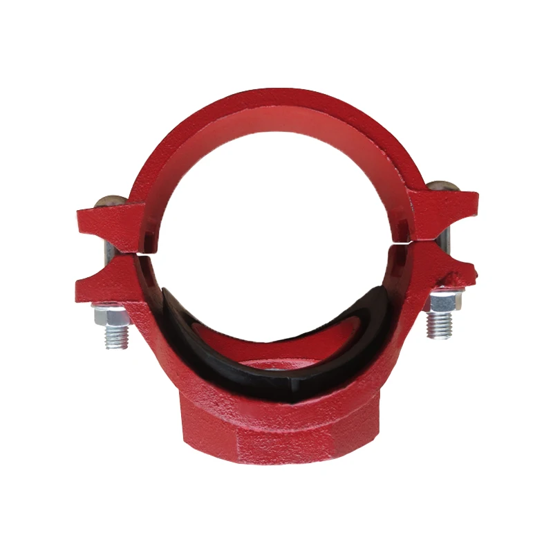 Fire fighting system special pipe fittings ductile iron material mechanical three-way elbow direct four