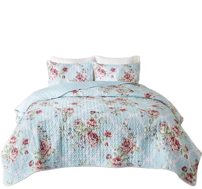 Customized Quilting printing embroidering and hand-made throw hotel blanket satin quilt