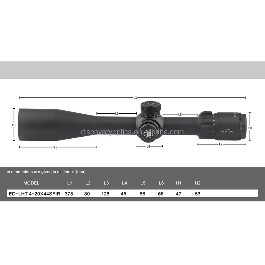 Оптический прицел Discovery ED-LHT 4-20X44SFIR высокопрофильный ударопрочный водонепроницаемый противотуманный Дальний