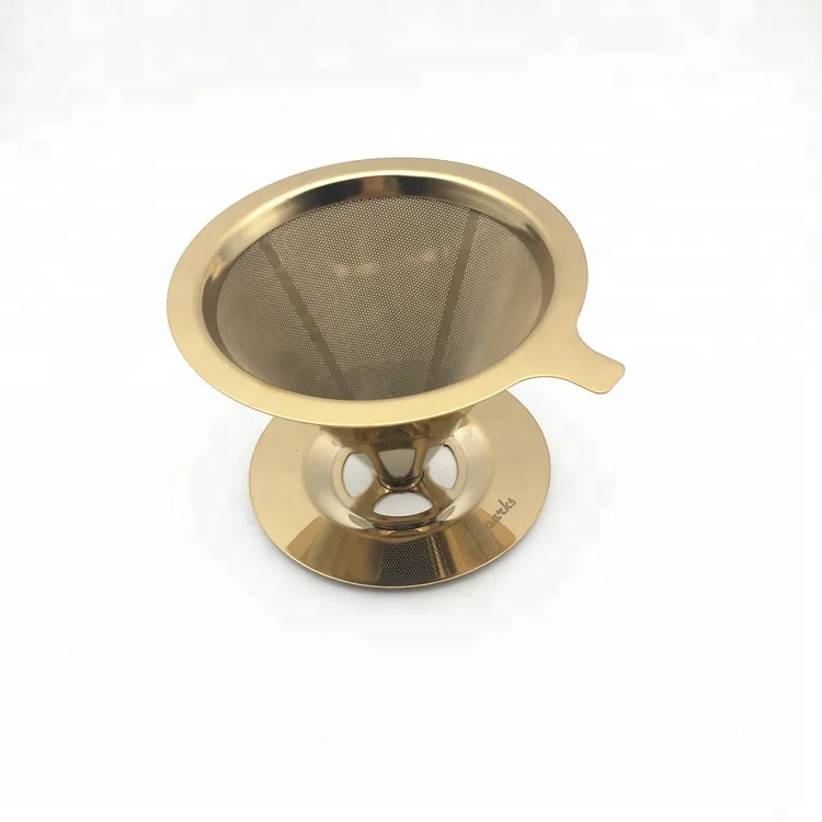 304 пищевой нержавеющей стали двойной сетчатый фильтр dripper кофе