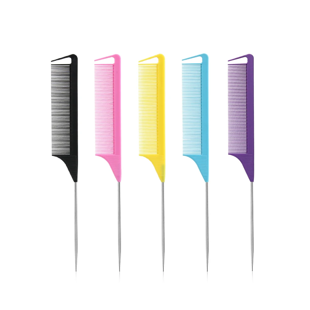 Masterlee precision split comb mouse tail comb professional salon makeup tool haircut comb