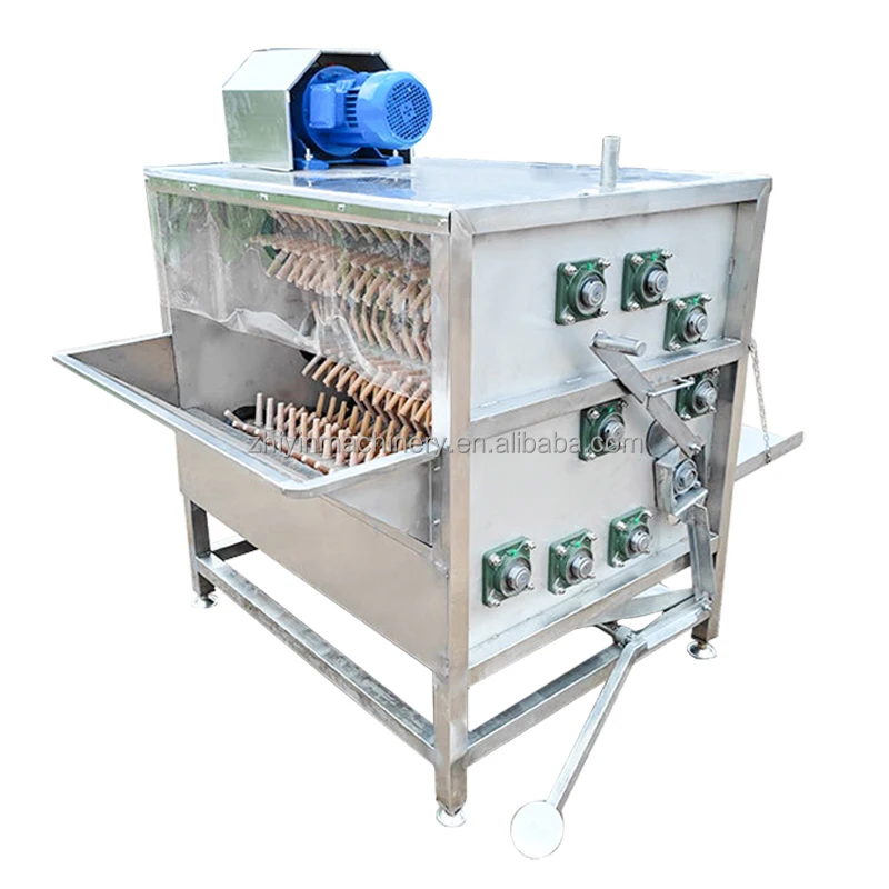 Poultry Slaughtering and Hair Removal Equipment, Fully Automatic Integrated 9 Roll Hair Removal Machine