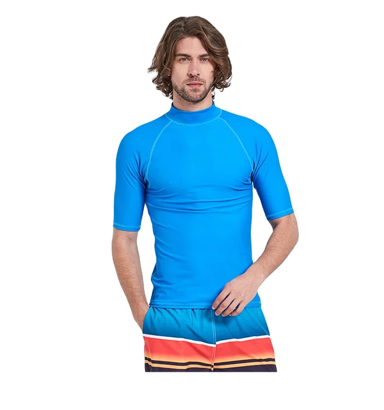 Мужская сыпь guardshort рукавами, купальный костюм с защитой от ультрафиолета 50 +, защита от ультрафиолета, Мужская Сыпь гвардии производитель человек сыпь рубашка для купания и серфинга, для занятия серфингом или плавания