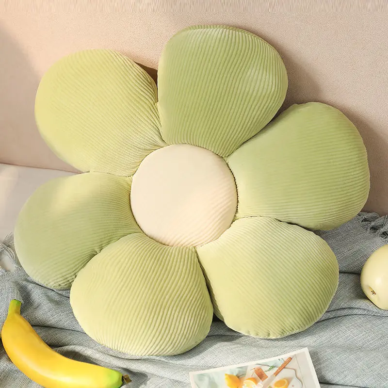 Beautiful Flower Pillow Stuffed Stretch Velvet PP Cotton Filling Tatami Petal Cushion for Office Car