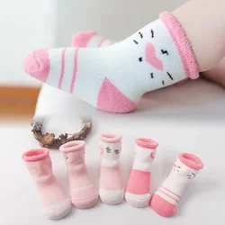 Cartoon design organic cotton 0-3 years newborn baby socks knit baby socks