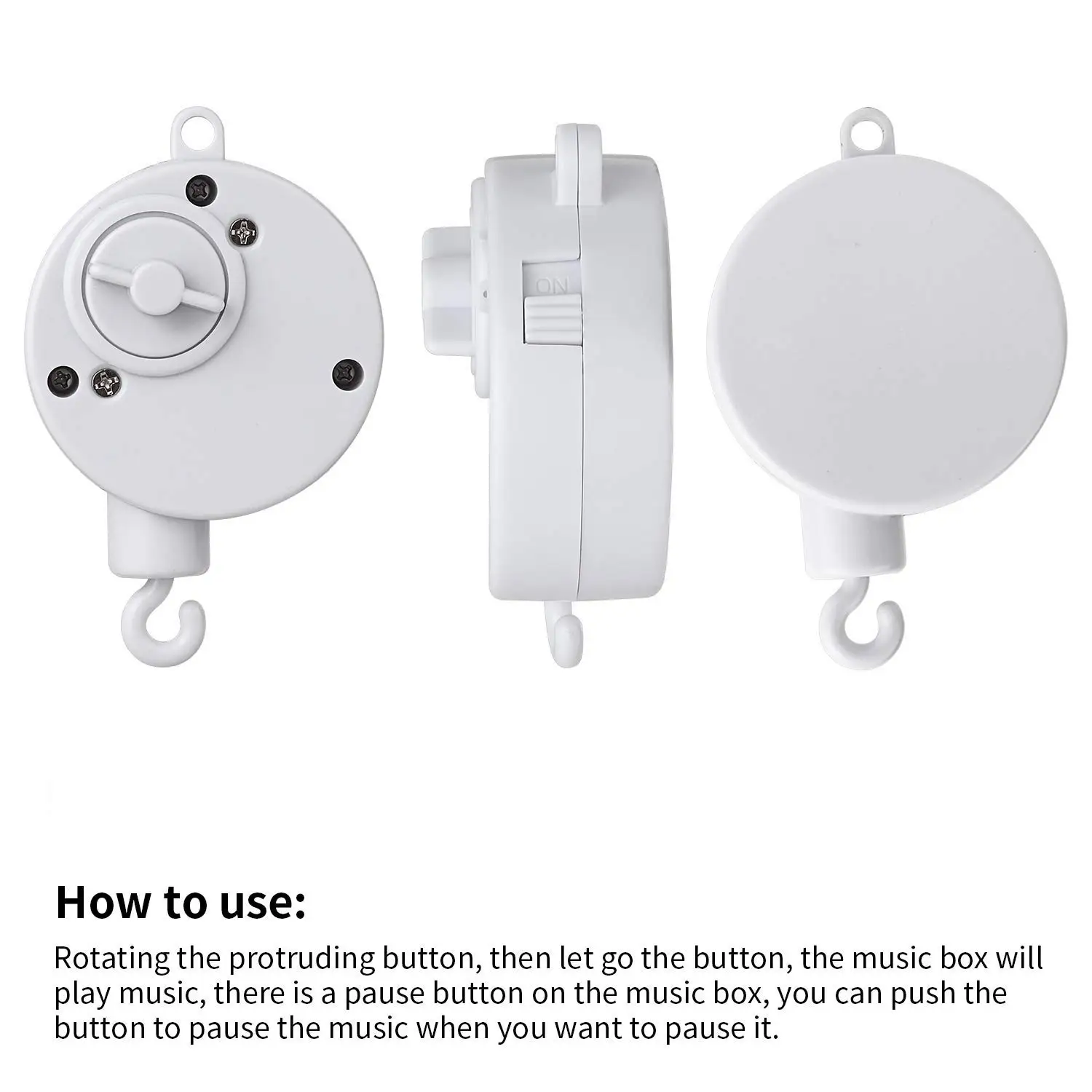 wholesale adjustable claw black plastic crib hanger accessories baby mobile holder for diy toy decoration bracket attachment