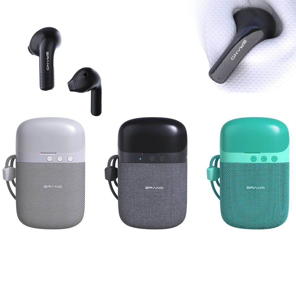 Portable 2 In 1 wireless Earphone bt speaker gaming headset Outdoor Sport wireless earbuds and Wireless Stereo Speaker