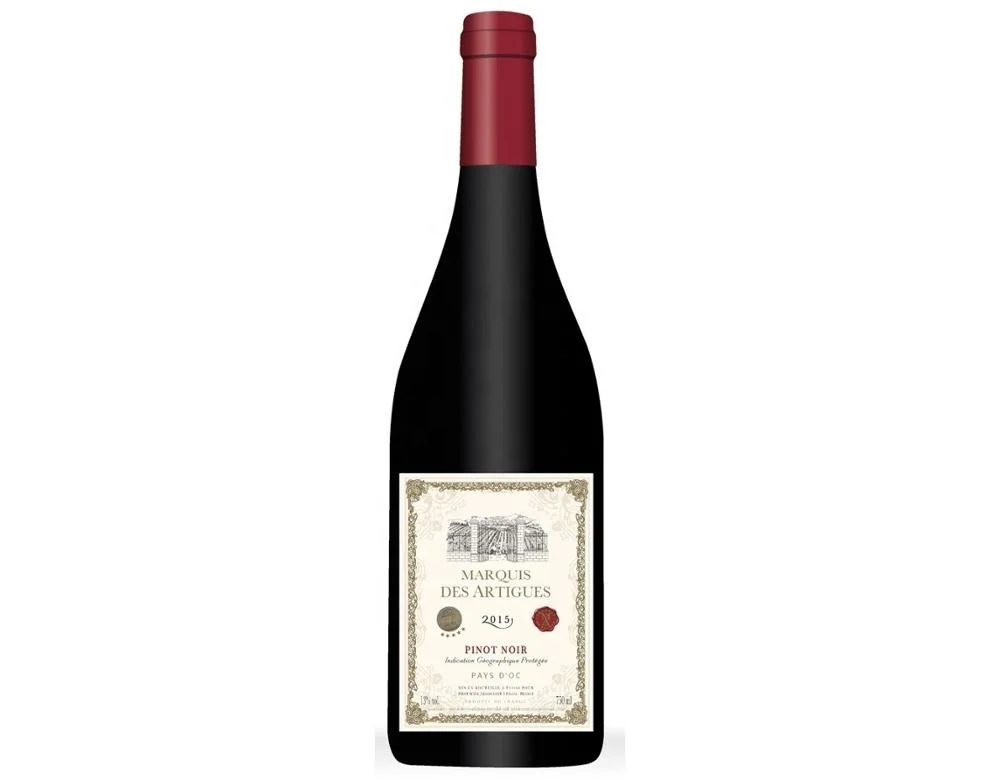 Высококачественное красное вино Marquis des Artigues Pinot Noir red IGP pay D OC из Франции