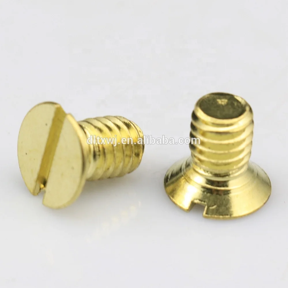 Brass Slotted Countersunk Flat Head Machine Screws