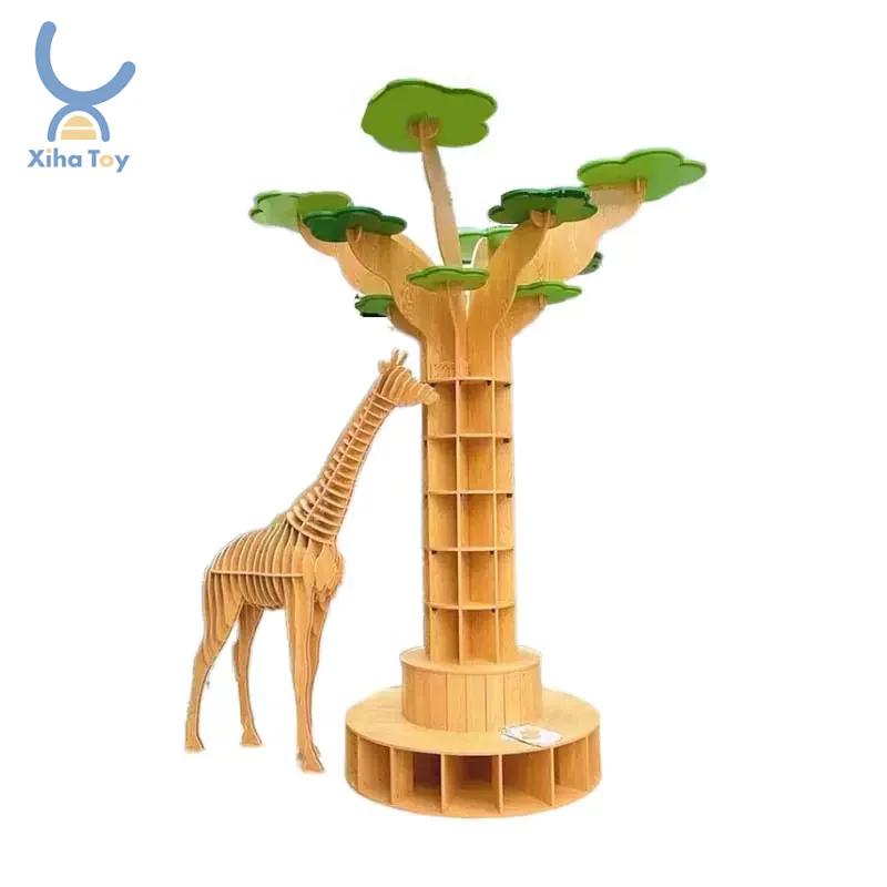 Детская библиотека XIHA мебель для детского сада обучающее дерево книжная полка ухода за детьми Детские полки угловая комната