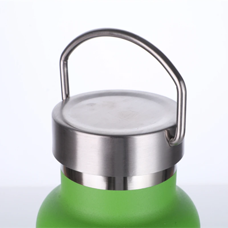 ecofriendly powder coated double wall stainless steel 304 vacuum insulated outdoor sports water bottles with portable lid_0