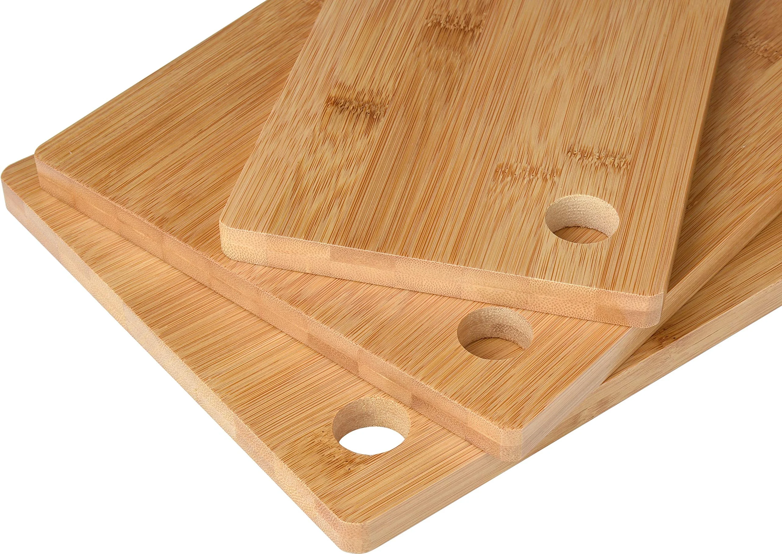 Wholesale Factory OEM ODM Multi-Functional Natural 3 Piece Organic Bamboo Cutting Serving Board Chopping Set