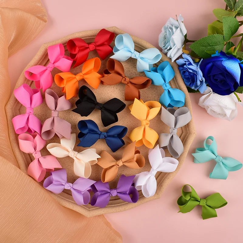 
7210312 Baby Girl 3 inch Hair Bow with Fully Covered Clip Non Slip Toddler Kid Hair Accessories Barrettes Hairpin 