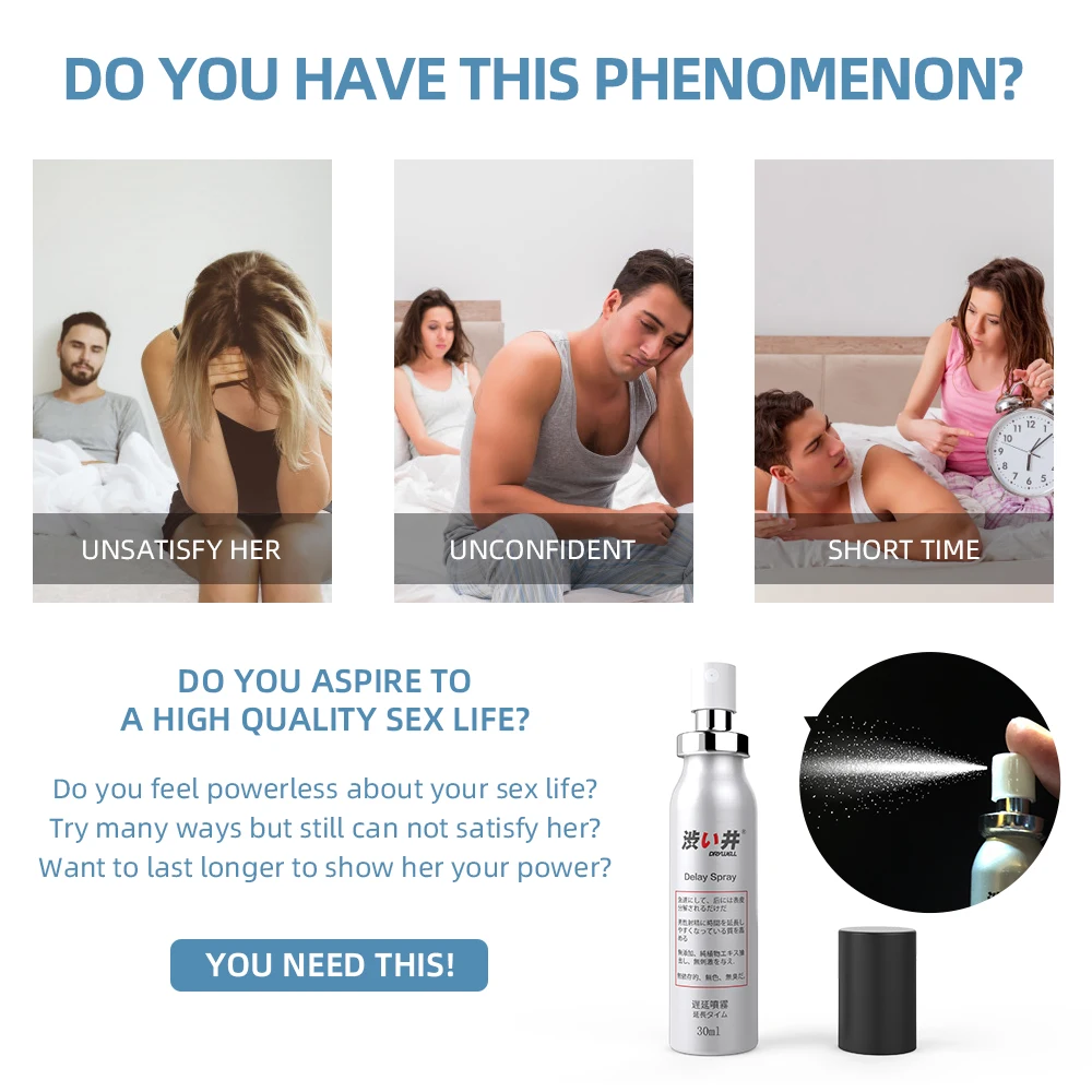 
DRYWELL Long Time Sex Medicine Spray Delay Male Private Label Sex Spray Sex Products Made In China 