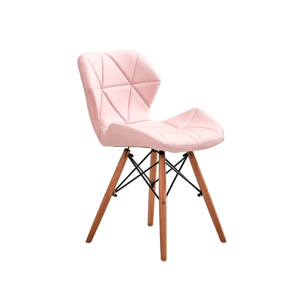 Colorful Modern Style Dining Chairs Fabric Wood Leg Metal Frame Butterfly Radar Chair For Living Room Furniture Pu Leather Chair