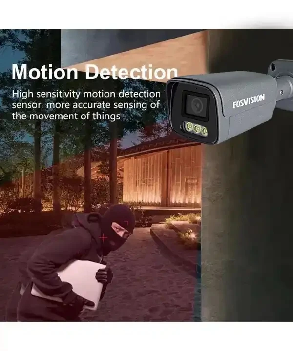 Fosvision Wholesale Outdoor ip camera 8mp 4k Security System Poe Full Color  cctv Camera Human Detection Full Color Bullet POE