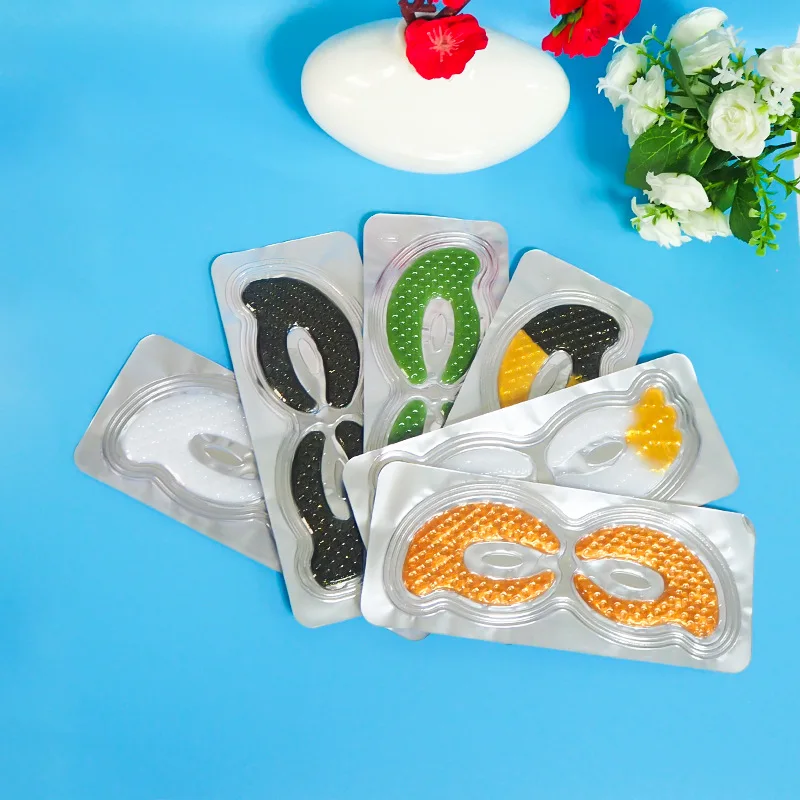 Factory custom two-color black gold eye mask collagen crystal eye hydrating repair eye care  mask