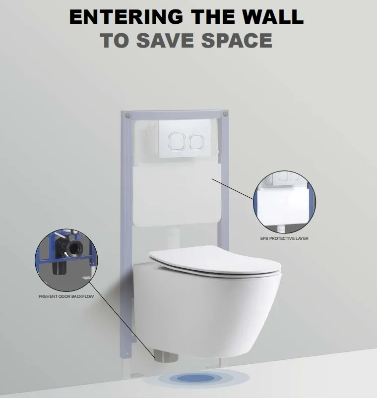 Factory Flushing 3/6 L Dual Flush Wall Hung Toilet Water Tank Bathroom Wc Hidden Cistern Tank