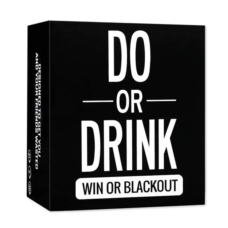  Играйте в карточку для вечеринки «Do or Drink» подходит колледжа кемпинга и веселых взрослой сумасшедшей питьевой
