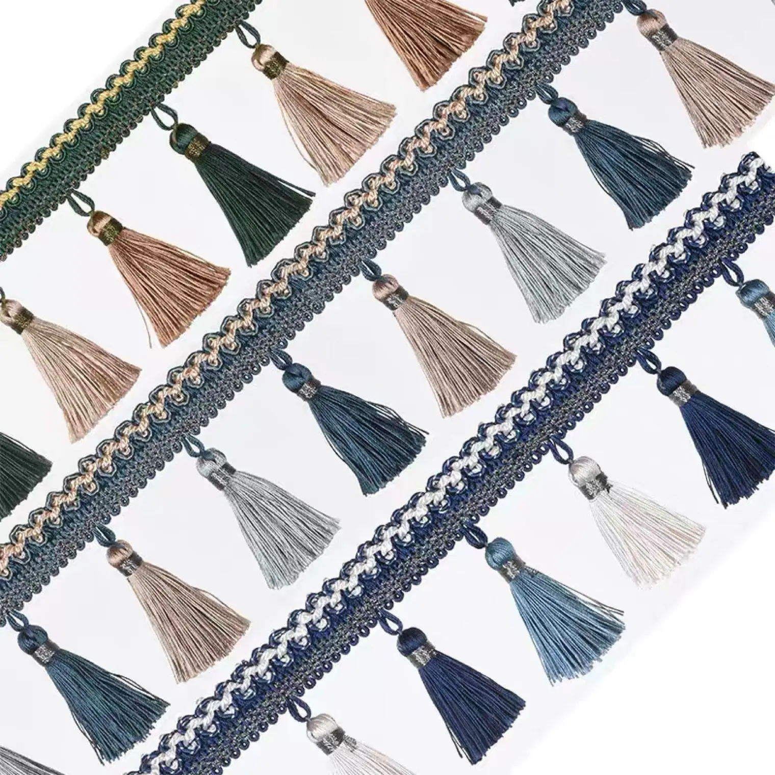 Заводская прямая продажа, элегантный дизайн костюма hometextile 10 см, занавес с кисточкой и бахромой