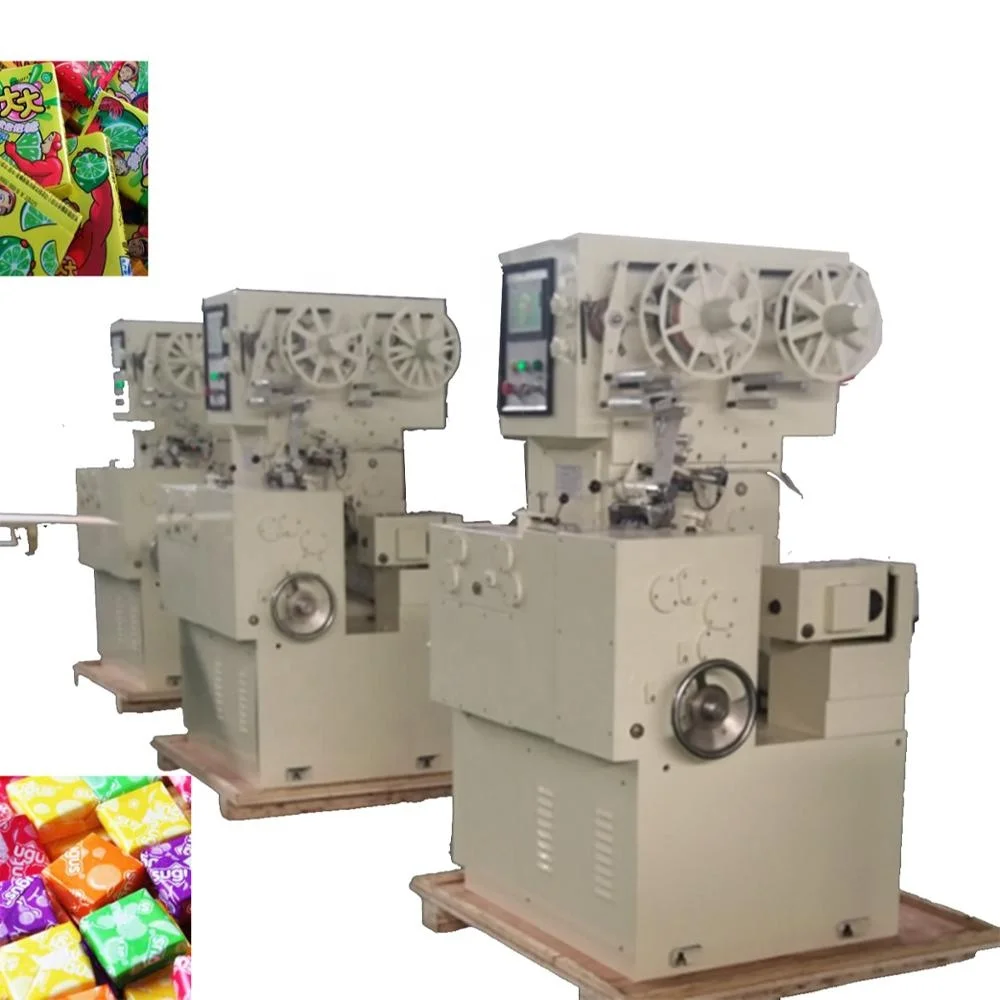 Hot selling cut & wrap and  multi piece stick packing machine for bubble gum  , toffee, chewy candy , soft caramel