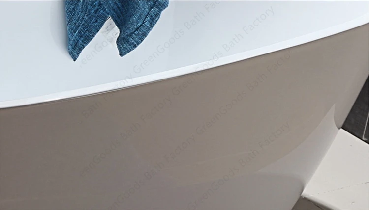 Недорогие автономные ванны в форме тапочек с переливом